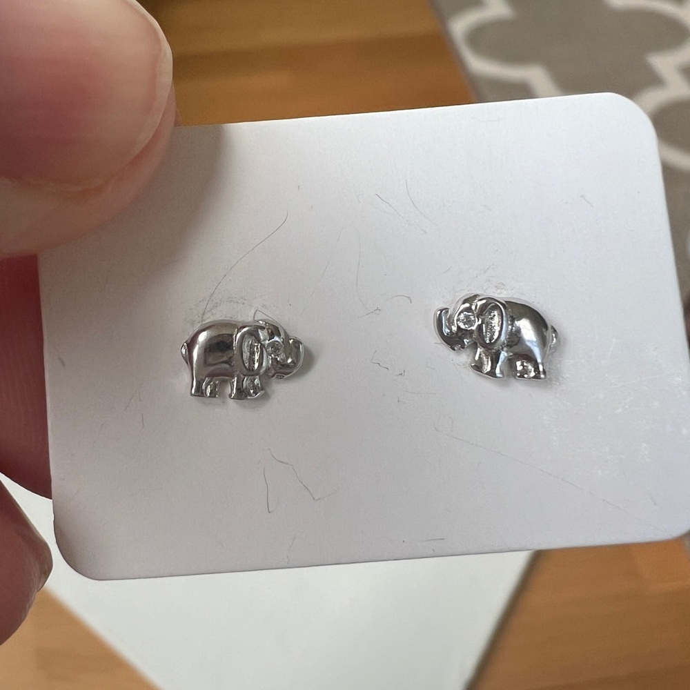 Sterling Silver Mini Elephant Studs